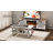 Mirrored Coffee Table With Mirror Crystal Board, Glass Rectangle End Table Coffee Tea Table With 2 Tier For Living Room Bedroom-857340796