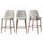 26 inch Mid-Century Modern Upholstered Counter Height Stools For Kitchen Island With Wood Grain Metal Legs-1229819268