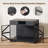    44" Farmhouse Dog Crate Furniture for Medium & Large Dogs Dog Kennel Furniture with Lockable Double Doors, 2 Storage Drawers & Open Shelf, Wooden Indoor Kennel Console Table,Black-72076288-82377668