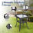 A Three-Seater Sofa + Two Swivel Chairs + Two Footstools + A Side Table