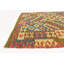 Tapis de zone en laine vert 3 pi 11 po x 6 pi 4 po "one-of-kind" -the main noué la Doorfield