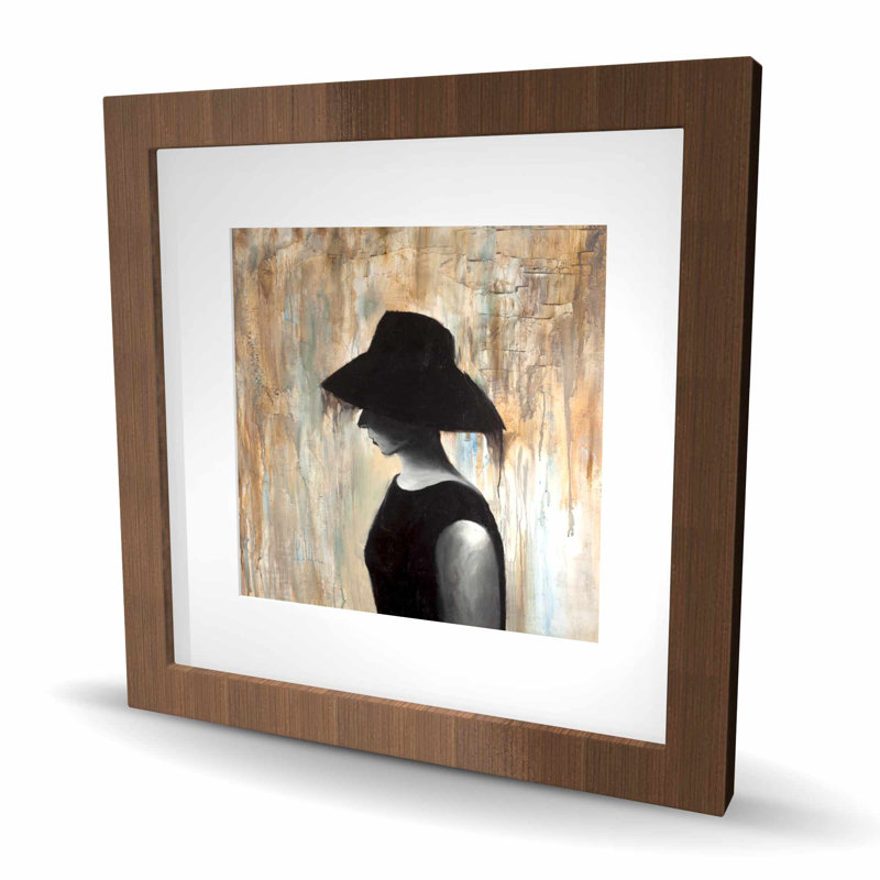 Audrey Hepburn, grand chapeau imprimé