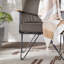 Chaise de patio à pieds en épingle avec coussins en métal et bois Mccluskey-692013654