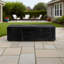 Table de foyer d'extérieur, table rectangulaire 48 x 24 pouces, table de foyer au propane de 50000 BTU pour ensemble de patio, deux options de hauteur-2069216257
