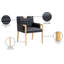 Jaynia Vegan Leather Dining Arm Chair-1547461752-1547461759