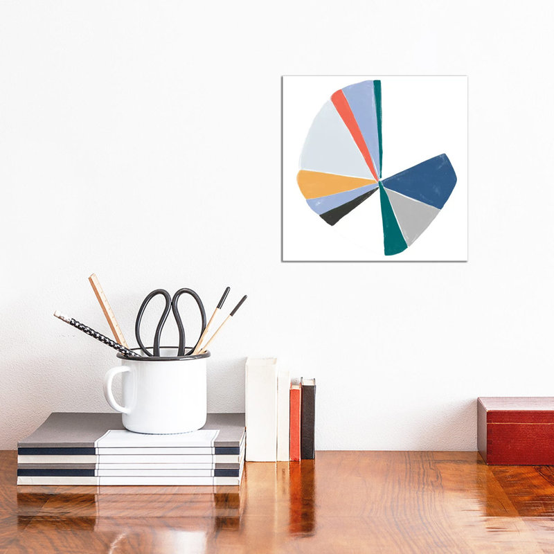 Colour Wheel I by June Erica Vess - Wrapped Canvas Painting, 30.48 cm H x 30.48 cm W