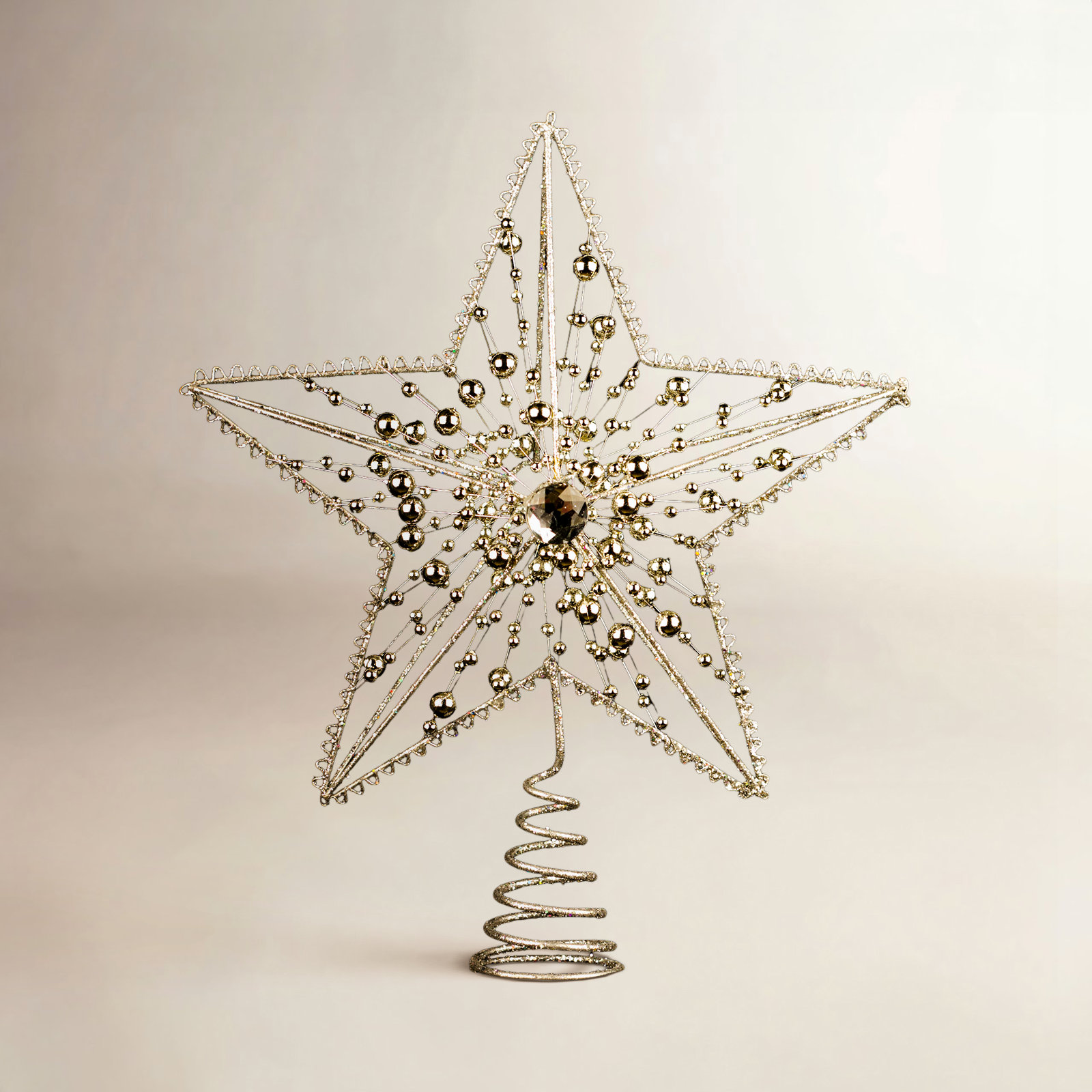 The Holiday Aisle® 12" Tree Topper, Silver
