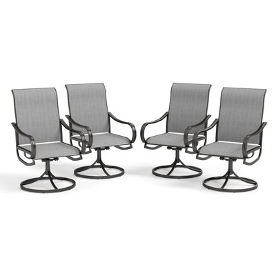 Nako Metal-frame Premium Sling Outdoor Dining Armchair