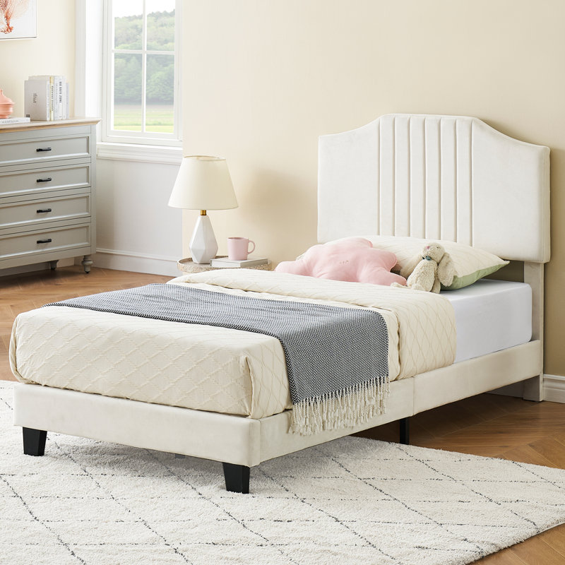 Structure de lit simple, Beige