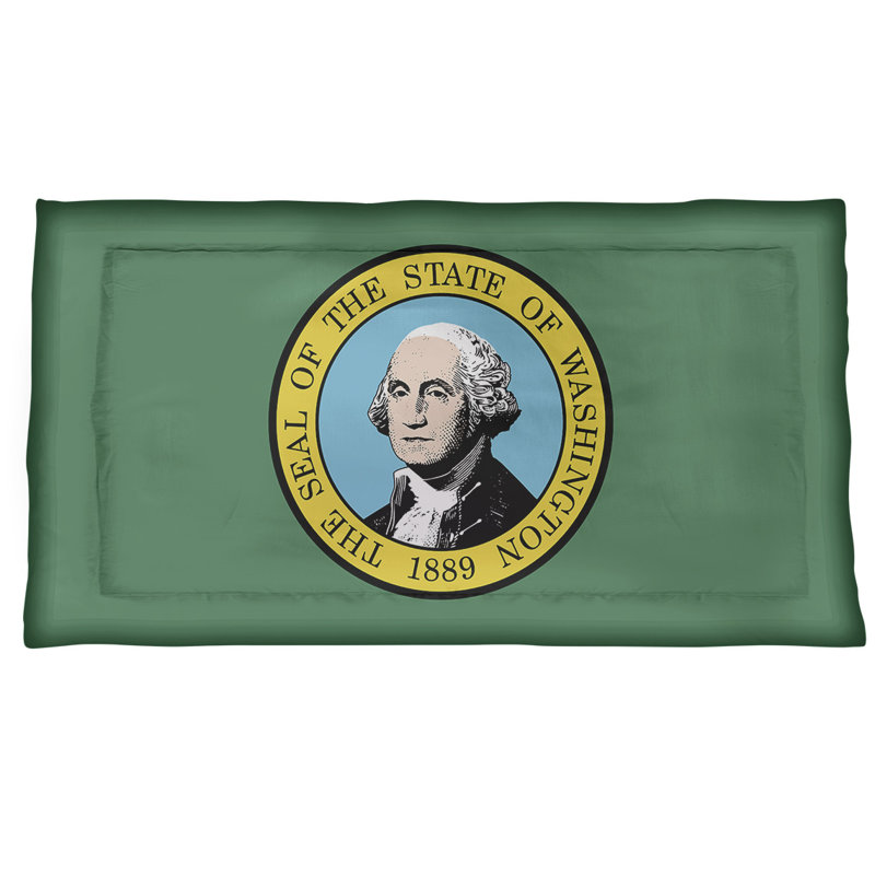 Taie décorative Katelyn Smith Washington Flag, Microfibre, Très grand lit