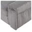U_STYLE Grey Upholstered Sleeper Sectional Sofa with Storage Bags, Wood Frame, Square Arms