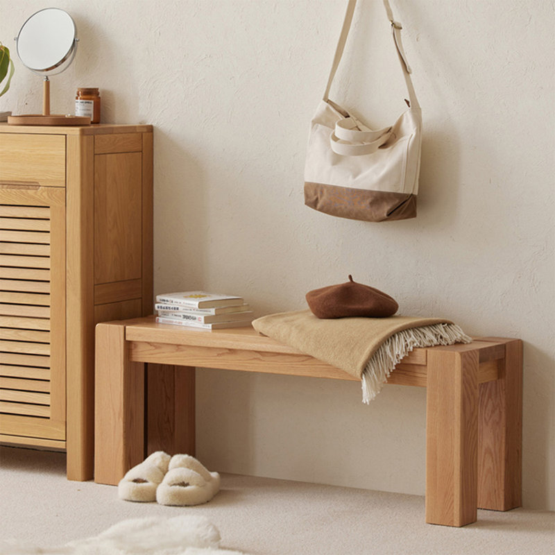 Banc en bois massif Burlywood