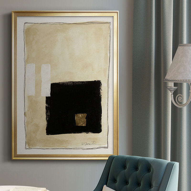 " Inner Musing I ", Gold Framed, 42.5" H x 30.5" W x 1" D