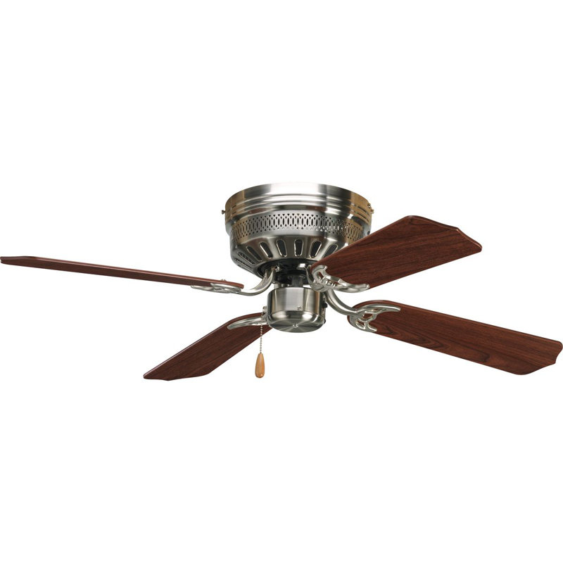 AirPro Hugger 42'' Ceiling Fan, Brushed Nickel with Cherry / Natural Cherry Blades