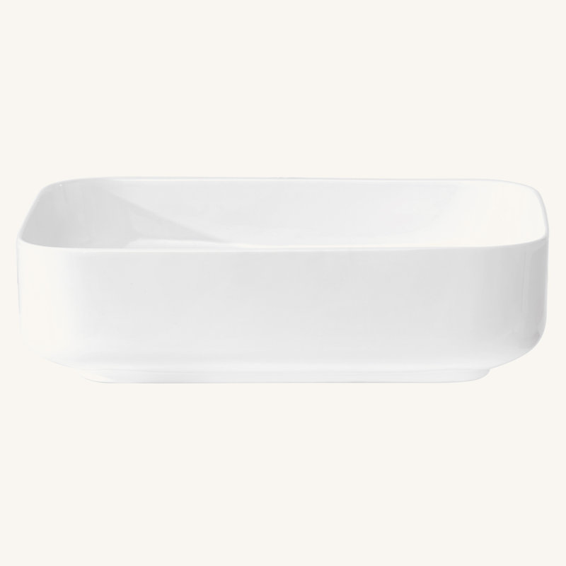 20X15 Inch White Ceramic Rectangular Vessel Bathroom Sink