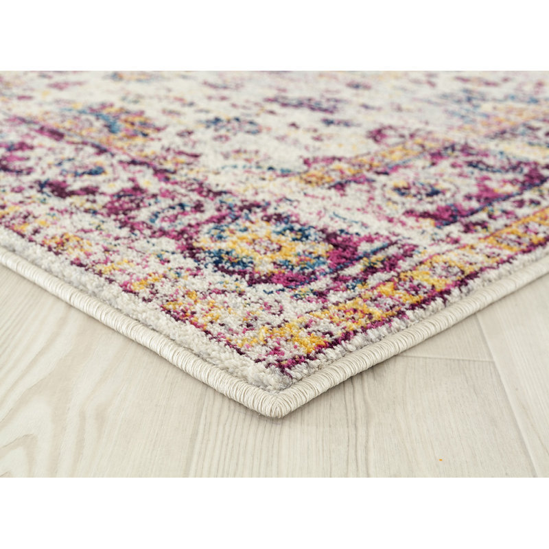 Tapis beige / mauve Cahors Southwestern, Rectangle 1 pi 10 po x 3 pi