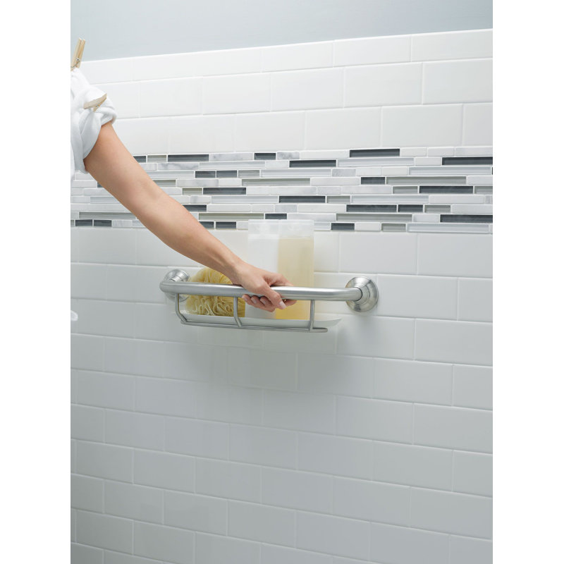 16" Grab Bar, Brushed Nickel