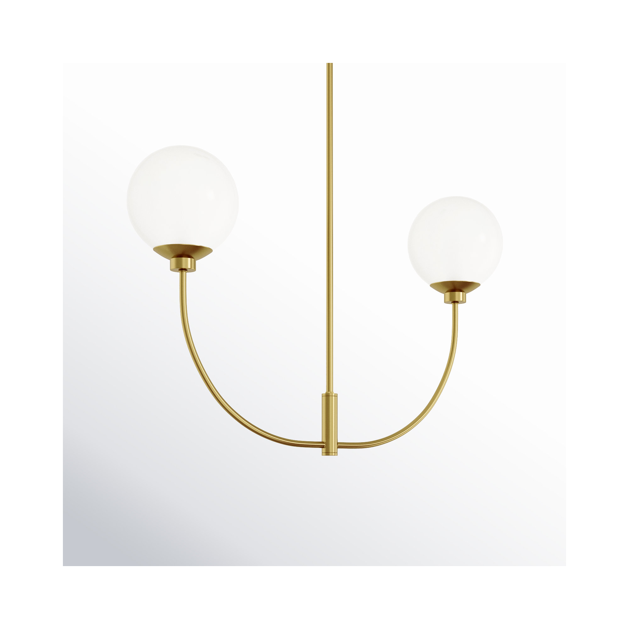 Kyle 2 - Light Metal Chandelier, Satin Gold, 19" H x 30" W x 7" D
