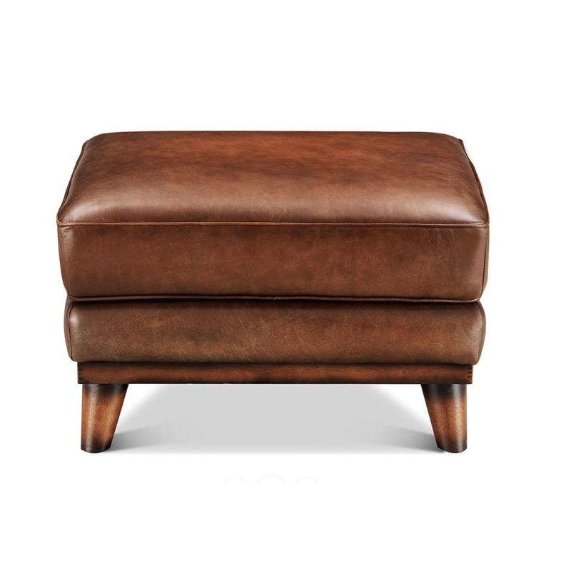Repose-pieds en cuir Birch Lane Lowell
