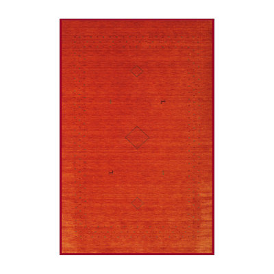 Tapis contemporain orange