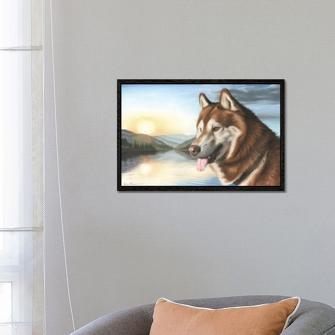 Siberian Husky von Richard Macwee - Galerie-verpackte Leinwand Giclée auf Leinwand