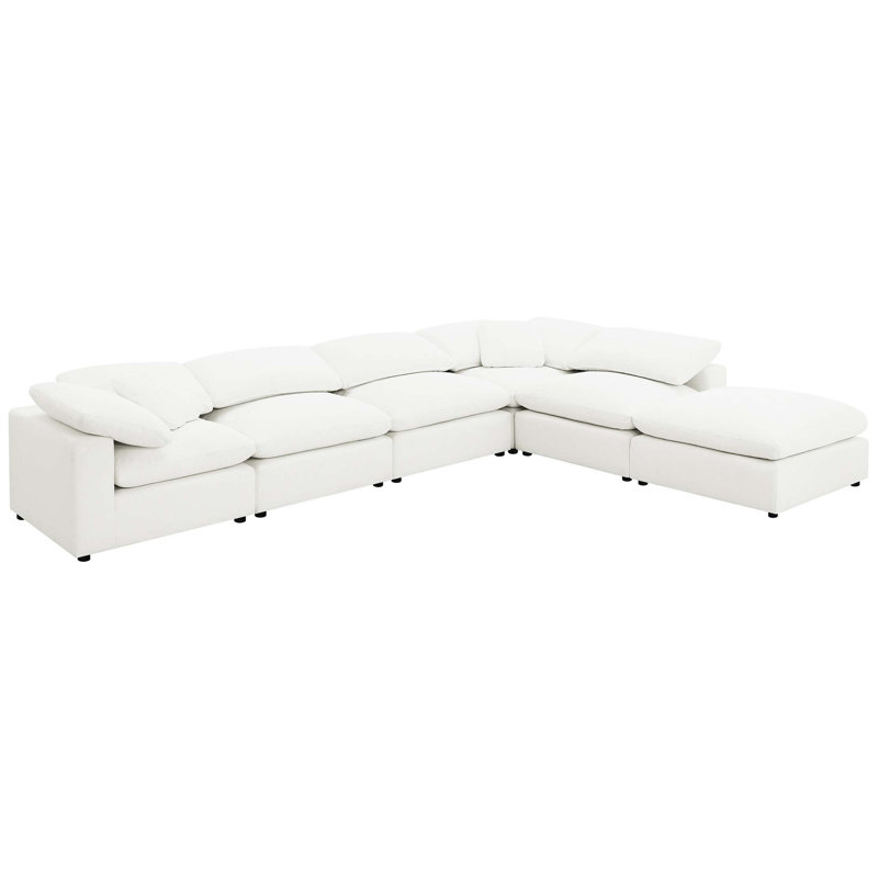 6-Piece Modular Sectional Sofa with Ottoman