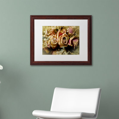 Kuehn 'Painted Old Roses' Framed Painting Print on Canvas