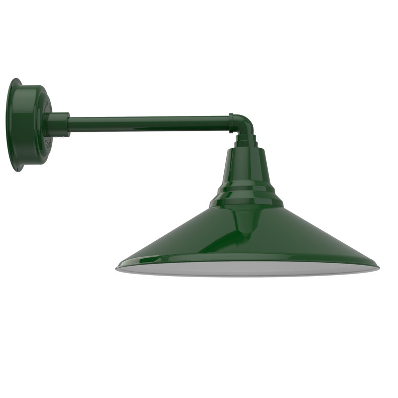 Luminaire de grange d’extérieur, H 10,97 po x l 18 po x P 25,5 po, Vert rétro