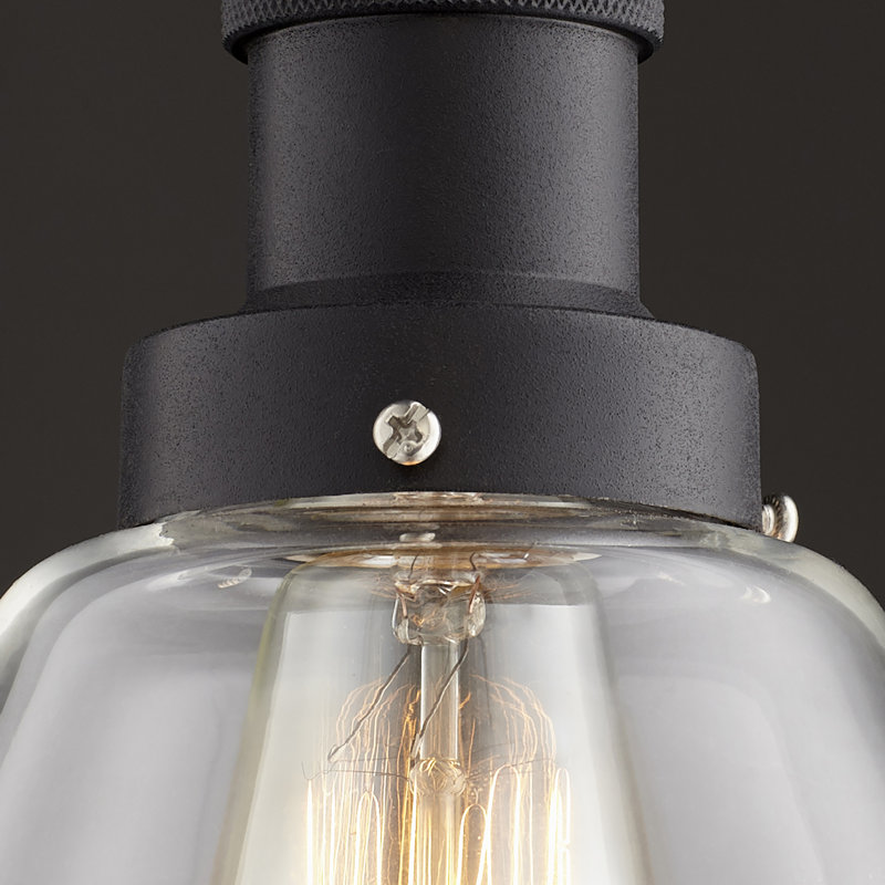 Luminaire suspendu 1 lumières bell Macsen, Noir