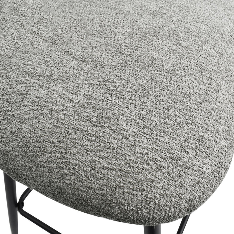 Tabouret de comptoir rembourré 26,5 po Jayden, Gris clair
