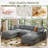 Oversized Cloud Modular Sectional Sofa, Comfy Down Filled Sectional Sofa, Upholstered Deep Seat Couches For Living Room, Detachable & Washable For All Sofa Covers-473938086