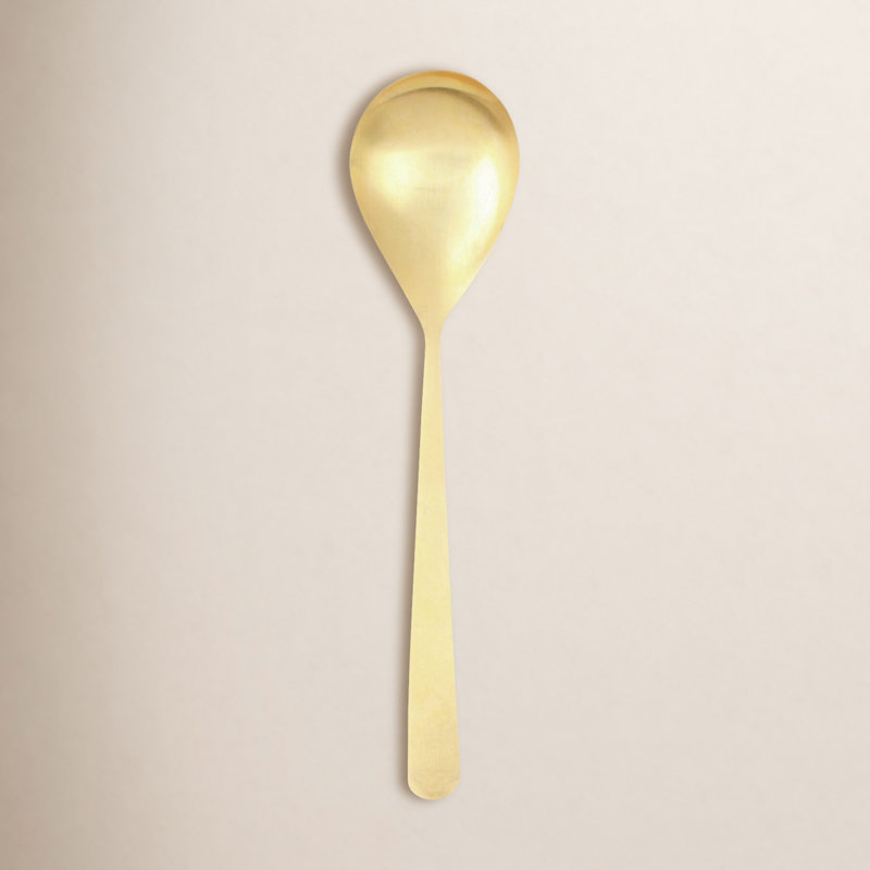 Cuillère de service en acier inoxydable 18/10 Canvas Home, Or mat