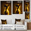 Mannequin de robe d'or élégant II - reproduction sur toile-87371856-87371848