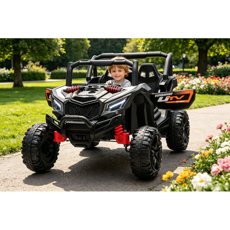 UTV 12V pour enfants avec télécommande, Black