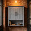 Armoire de rangement murale de salle de bain avec tablettes réglables, armoire à pharmacie multifonctionnelle pour salle de bain, salle de lavage, cuisine et salon, gris