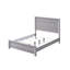 Lit double pleine grandeur avec tête de lit et finition grise, finition durable, structure de style contemporain-504433266