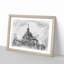 Almudena Cathedral in Madrid Spain in Abstract - Picture Frame Graphic Art Print-55683034-55683039