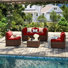 Waldman 4 - Person Outdoor Seating Group with Cushions