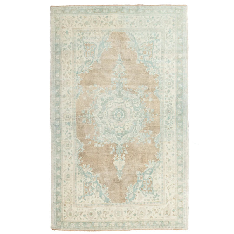 Tapis en laine à motif médaillon Saveh