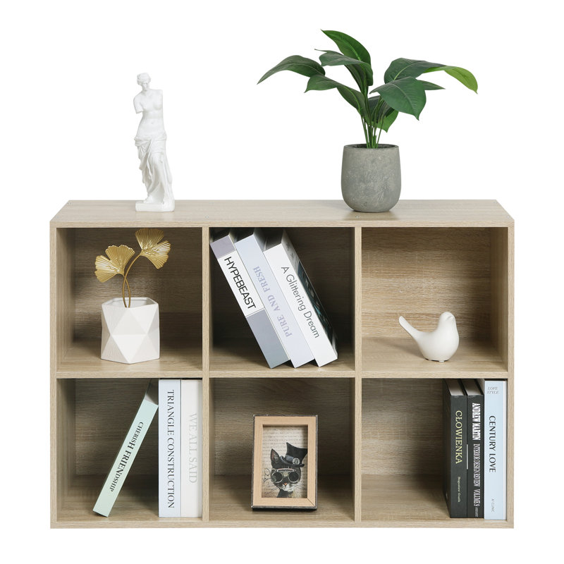 Hassi Engineered Wood Cube Bookcase, Oak