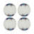 Xmas Ornaments White Rectangle Tabletop Set
