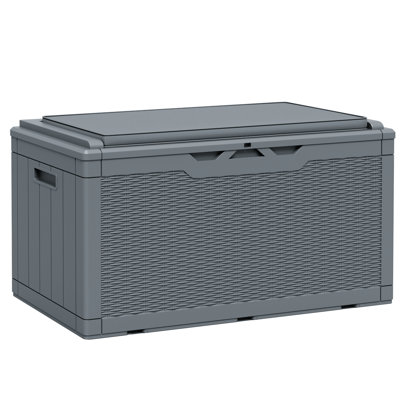 100 Gallons Water Resistant Resin Lockable Deck Box with Cushion