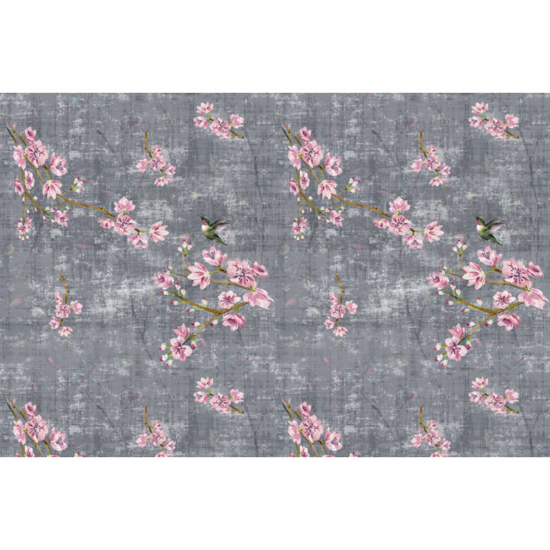 Chinoiserie Blossom Fantasia Fabric, Gray