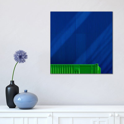 Green Against Blue by Greetje Van Son - Wrapped Canvas Print