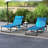 Outsunny Folding Chaise Lounge Set with 5-level Reclining Back, Outdoor Lounge Tanning Chair with Padded Seat, Side Pocket & Headrest for Beach, Yard, Patio-834375406