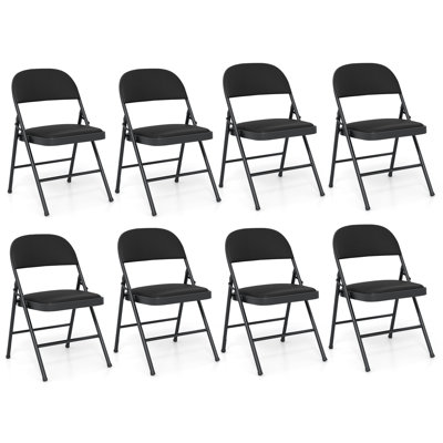 Chaises pliantes pour salle de bain 8 pièces Gymax