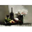 Nature morte avec une bouteille noire sur toile par Treechild-92588434