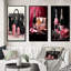 Rose Glamour II - ensemble d'art mural tendance de 3-981979548-981979549