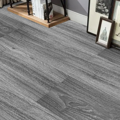 Plancher de vinyle autocollant l 6 po x L 36 po auto-adhésif de luxe (ensemble de 36)