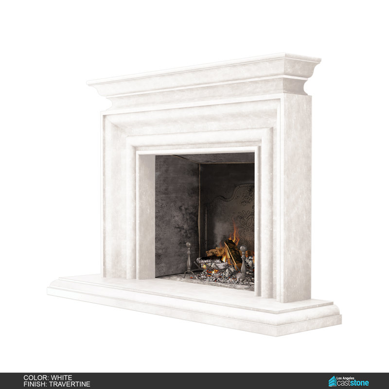Napa Fireplace Surround, Travertine White